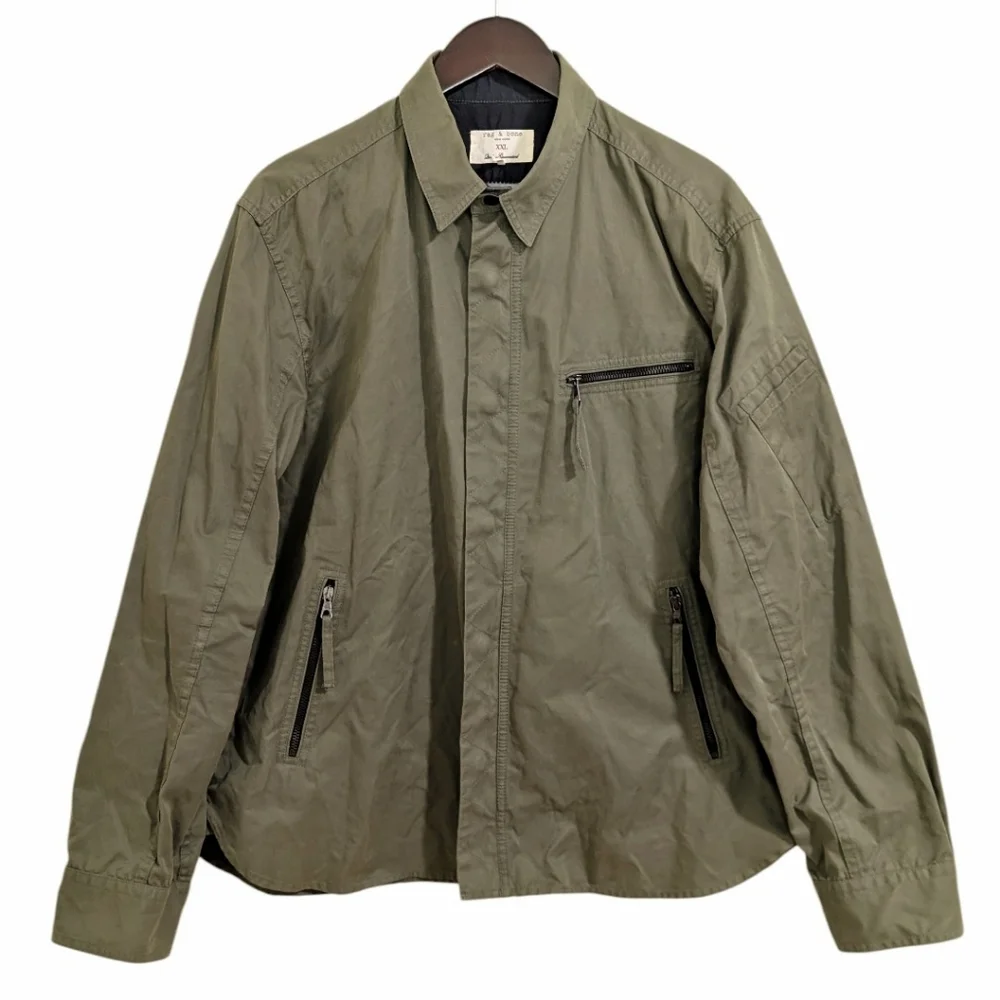 Rag & Bone Military Field Jacket Olive Green XXL Made in USA - Picture 1 of 9